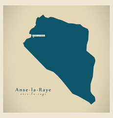 Modern Map - Anse la Raye LC