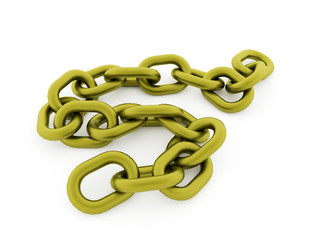 Obraz premium Chain concept rendered on white background