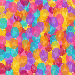 colored balloons seamless pattern