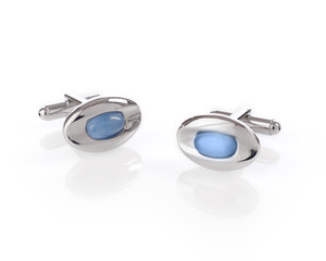 Blue cuff links