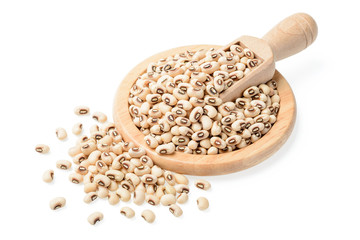 uncooked black eyed peas in plate, (large depth of field, taken with tilt shift lens)