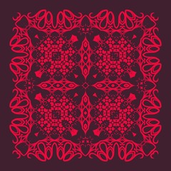 Vector Beautiful Deco Black Mandala.