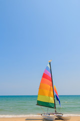 yacht boat on the beach