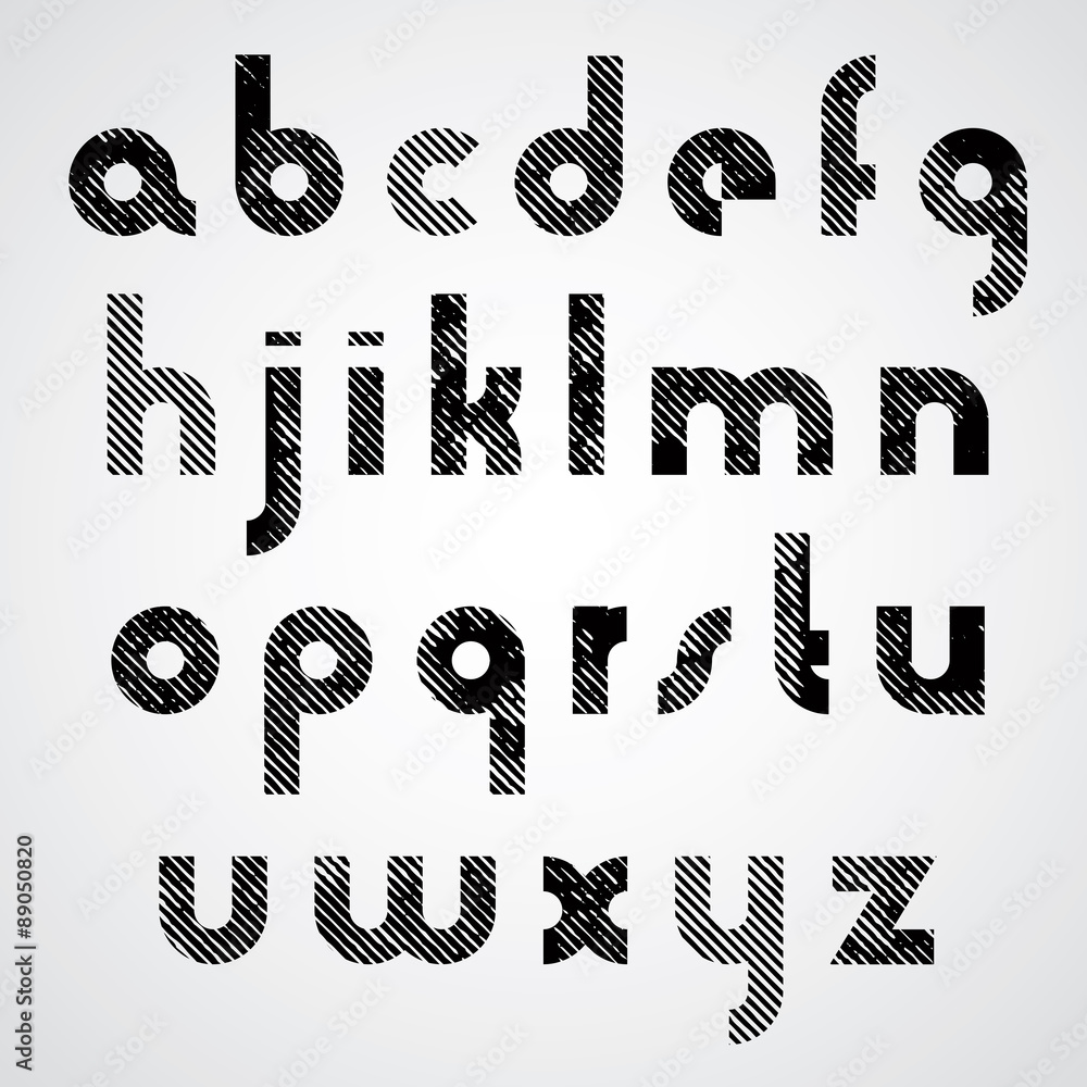 Fototapete simple modern style font with halftone lines print texture.