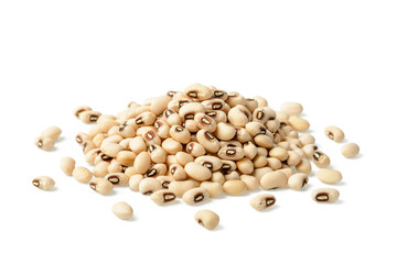 white cow pea beans on white, (large depth of field, taken with tilt shift lens)