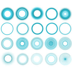 round ornament patterns illustrator set