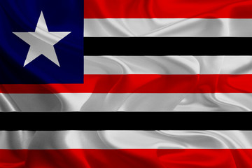 Brazil State Flags: Waving Fabric Flag of Maranhao