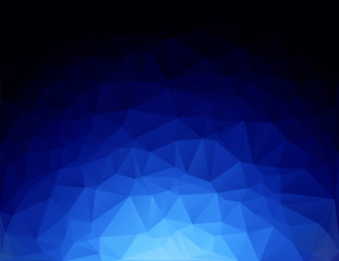Blue Polygonal Mosaic Background, Creative Design Templates
