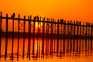 U Bein Bridge, Mandalay, Myanmar