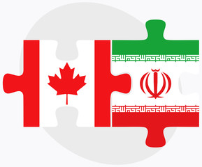 Canada and Iran Flags