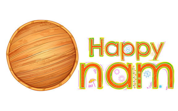 Olakkuda in Happy Onam background