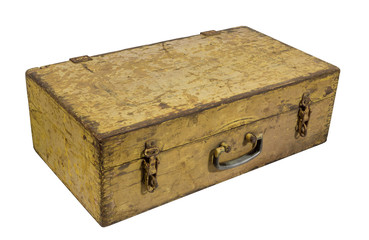 alte antike holzkiste, holzkoffer, munitionskiste