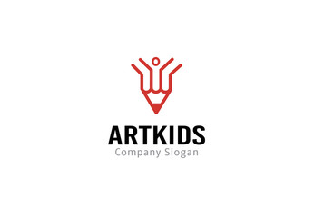 Art Kids Logo Template