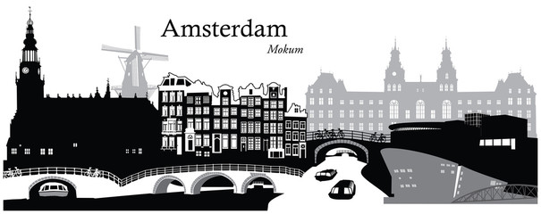Naklejka premium Amsterdam Cityscape
