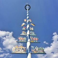 Münchner Maibaum am Viktualienmarkt, Bayern