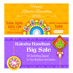 Decorative rakhi for Raksha Bandhan sale promotion banner