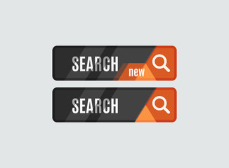Search button, futuristic hi-tech UI design.
