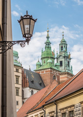 Krakow, Poland, Kanonicza street, part of the Royal Route, ending on the Wawel Hill with royal castle and cathedral.