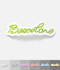 realistic design element. Barcelona