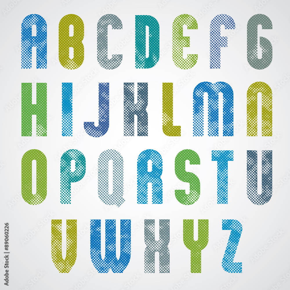 Poster halftone print dots textured bold font with rounded corners.