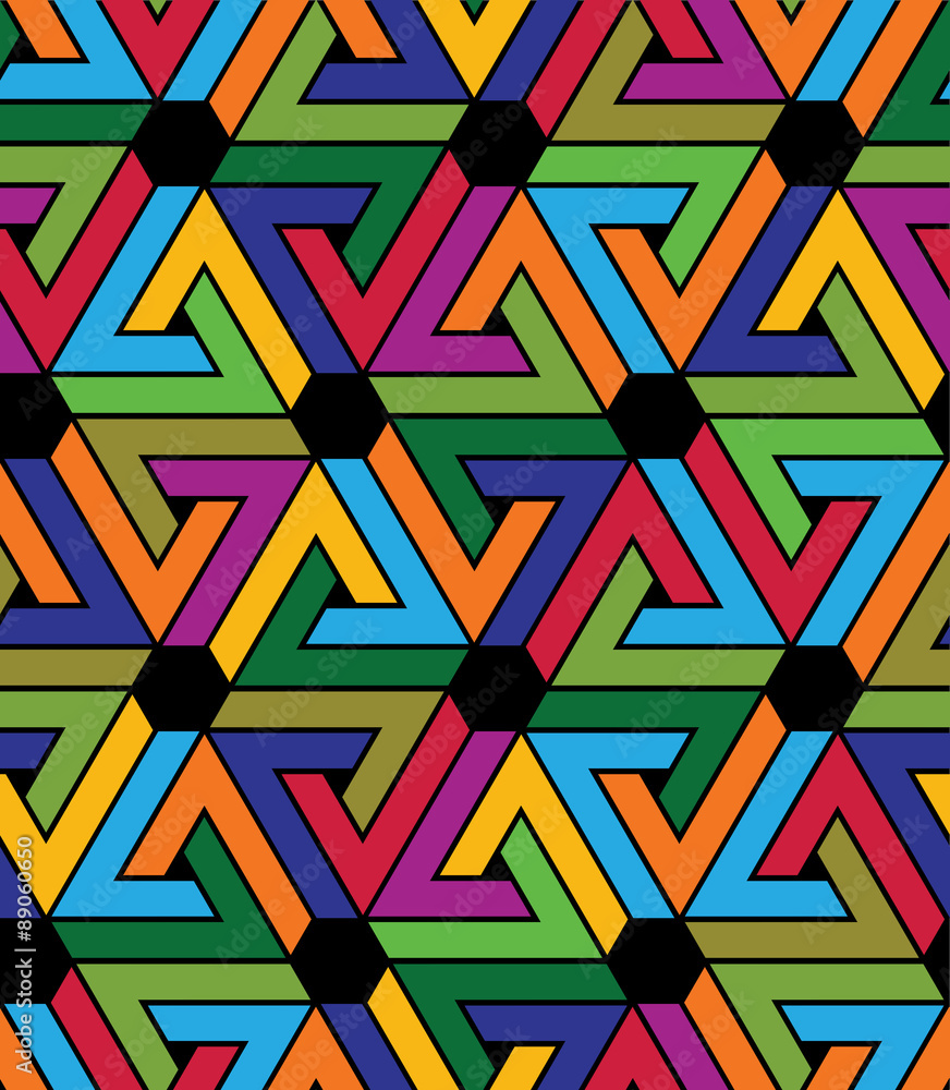 Poster creative continuous multicolored pattern, rich motif abstract ba