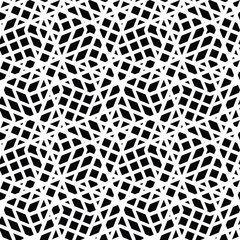 Geometric messy lined seamless pattern, monochrome vector endles