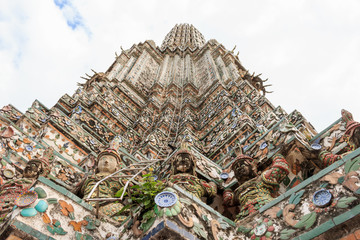 Stairs to the top of the pagoda, Wat Arun, Thailand.