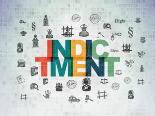 Law concept: Indictment on Digital Paper background