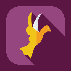 Flat modern design with shadow icons dove