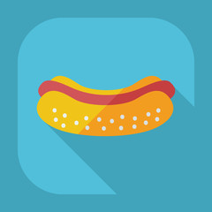 Flat modern design with shadow fast food