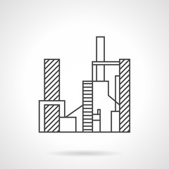 Juice factory line vector icon