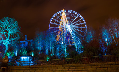 Christmas lights in Amusement Park Liseberg, Gothenbur, Sweden