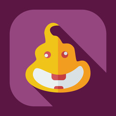 Flat modern design with shadow icons turd, faeces
