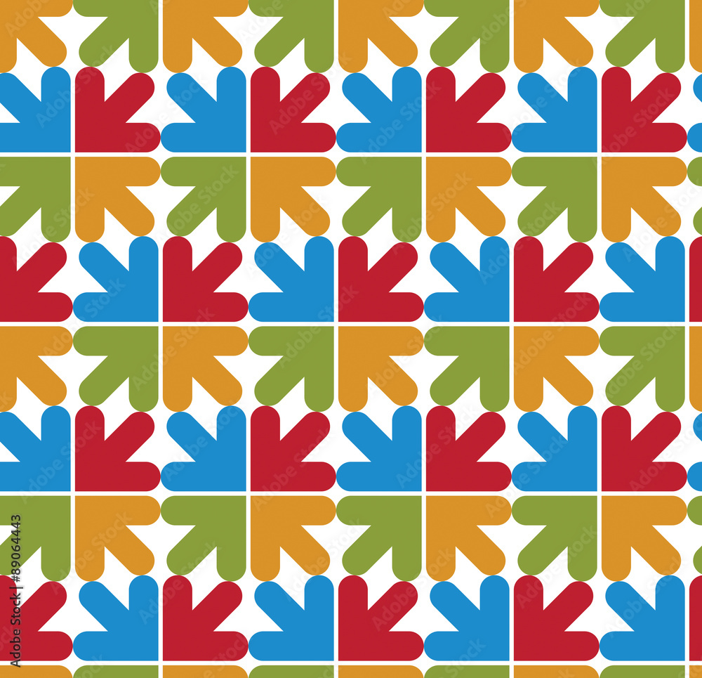 Poster bright abstract seamless pattern with arrows. vector wallpaper w
