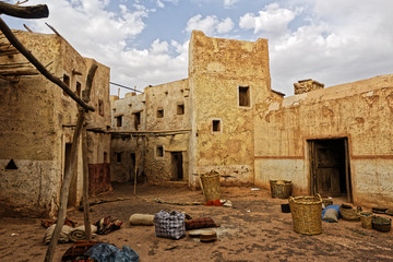 Abandoned and deserted city in Ouarzazate, Morocco. 