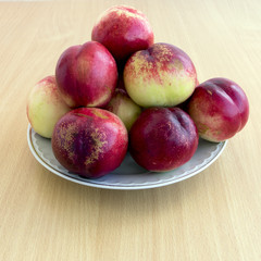 The new crop of nectarines. Nectarines took after big juicy sweet. So of them were delicious jam.
