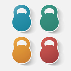 Paper clipped sticker: weight