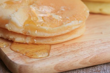 tasty sweet pancake with honey