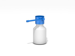 sore throat spray on white background
