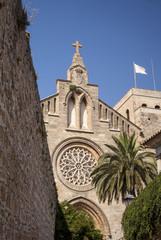 Church With Wall And Palm Three