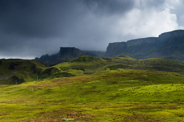 Fototapeta na wymiar Quiraing mountains view, isle of Skye, Scotland