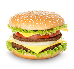 Royal hamburger isolated.