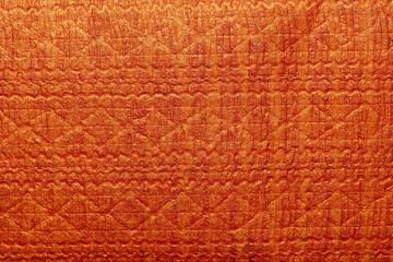 a traditional indian wedding invitation card - colorful, textured ,bold and beautiful well decorated