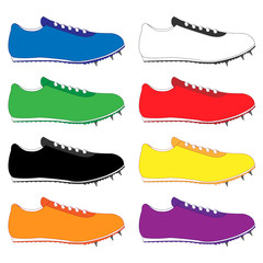 Running Shoes with Spikes in Different Colours Blue White Green Red Black Yellow Orange Purple