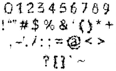 Black messy character. 