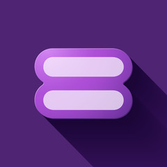 Volume icons symbol: Equal sign