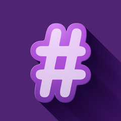 Obraz premium Volume icons symbol: Number sign