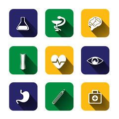 Paper clipped sticker: medicine