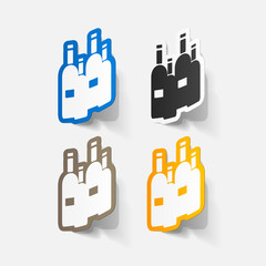 paper sticker: wine bottles