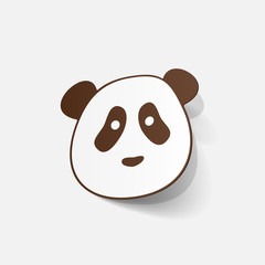 paper sticker: panda bear © chorniy10